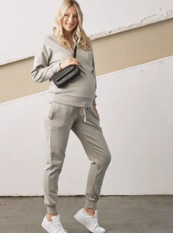 Calla Maternity Sweatshirt Top in Marl Grey