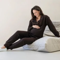 Calla Maternity Tracksuit Set in Cocoa