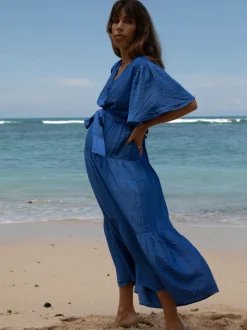 Cara Cobalt Blue Maternity Maxi Dress