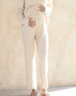 Cecil Maternity Knit Pants in Cream