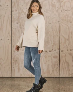 Claire Over the Bump Skinny Maternity Denim Jeans Washed Blue