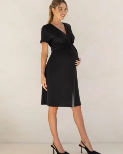 Colette Soft Ponte Work Dress in Black