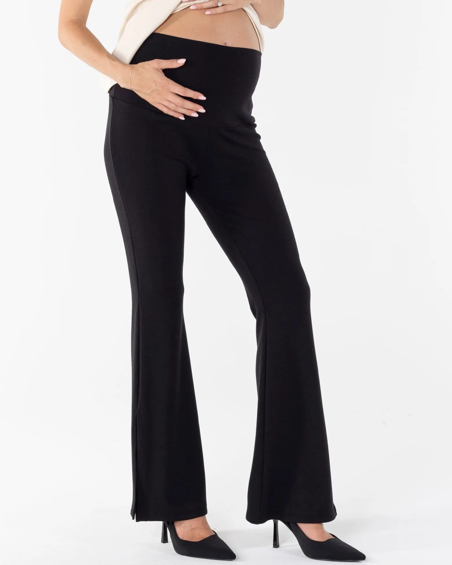 Danna Maternity Flare Black Pants