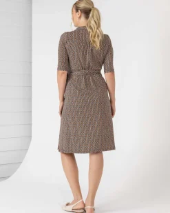 Eve Maternity Classic Wrap Dress in Link Print