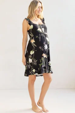 Grace Hospital Birthing Gown/Nightie- Black Print