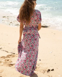 Isabella Floral Pink Maternity & Nursing Flowy Dress