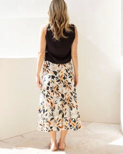 Luana Maternity Cropped Tank Top in Black