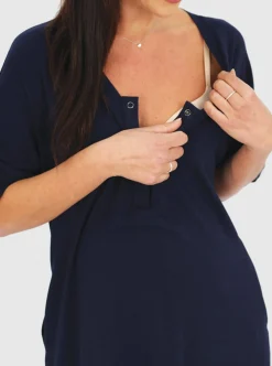 Mama Maternity Nightie with Free Baby Pouch