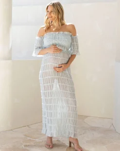 Marisol 2 piece Maternity Photoshoot Dress in Baby Blue