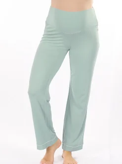 Maternity and Nursing Button Front Pyjama Set in Sage Green