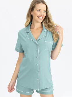 Maternity and Nursing Pyjama set in Sage