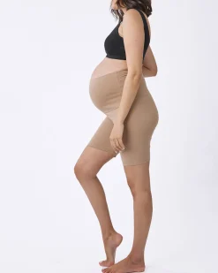 Maternity Comfort Shorts - Beige