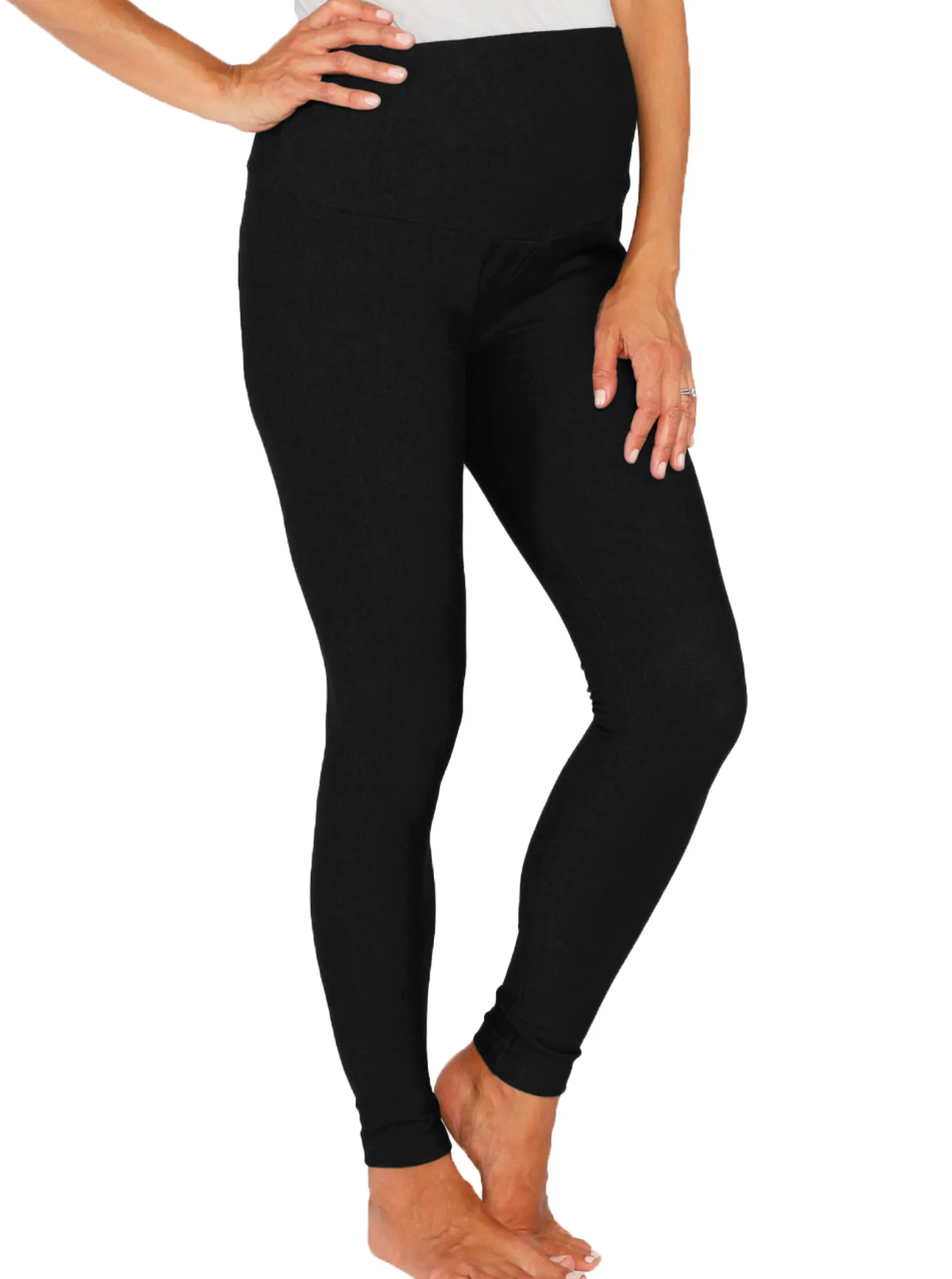 Maternity Deluxe Tummy Support Jegging -Denim Black