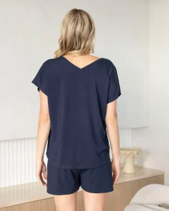 Maternity Lounge Shorts in Navy