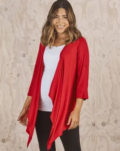 Maternity Nursing Cardigan in Red