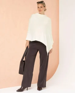 Maternity Nursing Poncho In Winter White