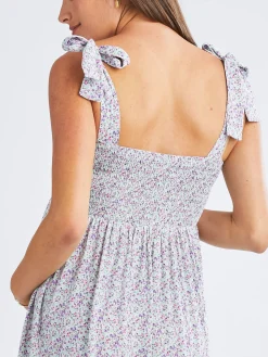 Maxi Liliana Maternity Dress in Iris Print