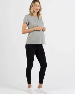 Monique Maternity Nursing Petal Top - Grey