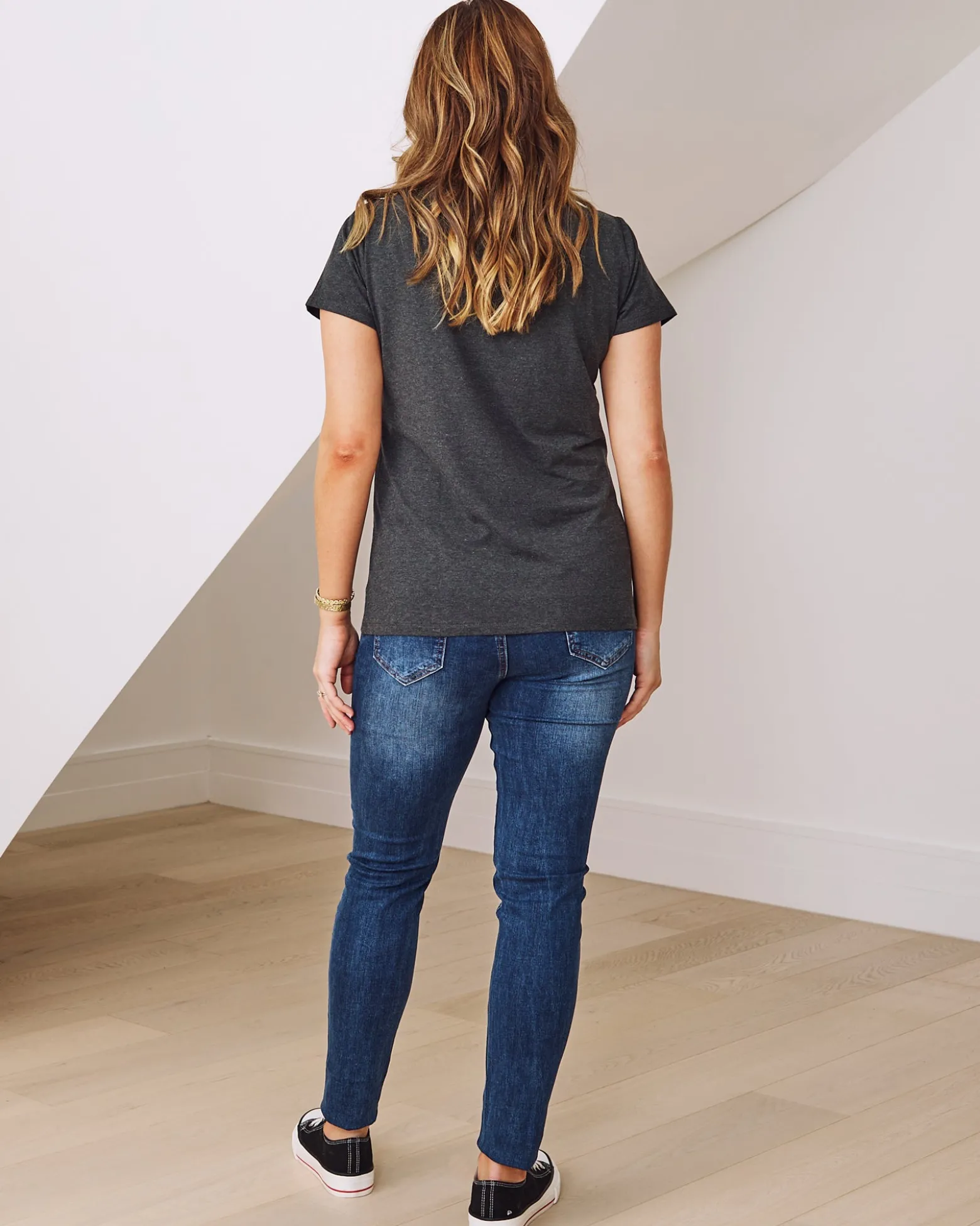 Monique Maternity Nursing Petal Top - Charcoal