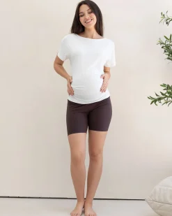 Reversible Maternity Tee Top in Off White