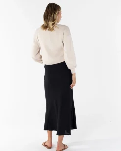 Sylvie Luxury Maternity Knitted Cropped Jumper - Bone