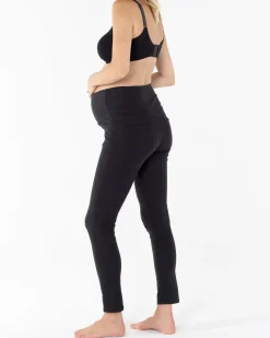 Tamara Fitted Maternity Black Cotton Pant