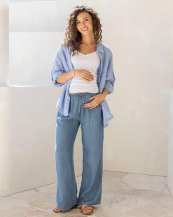 Wide Leg Maternity Soft Tencel Jean